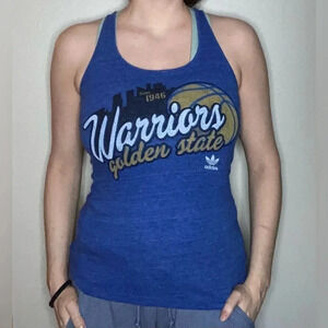 Adidas Golden State Warriors Heathered Blue Tank Top Size Medium